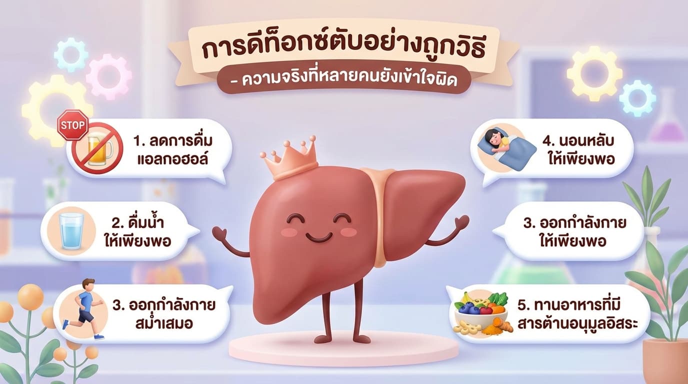 ดีท็อกซ์ตับอย่างถูกวิธี — ความจริงที่หลายคนยังเข้าใจผิด