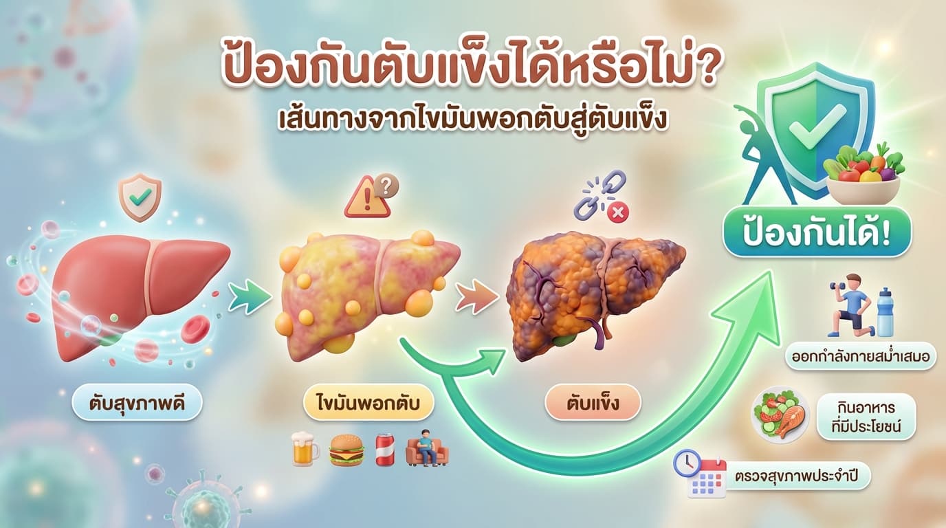 ตับแข็ง ป้องกันได้ไหม — เส้นทางจากไขมันพอกตับสู่ตับแข็ง