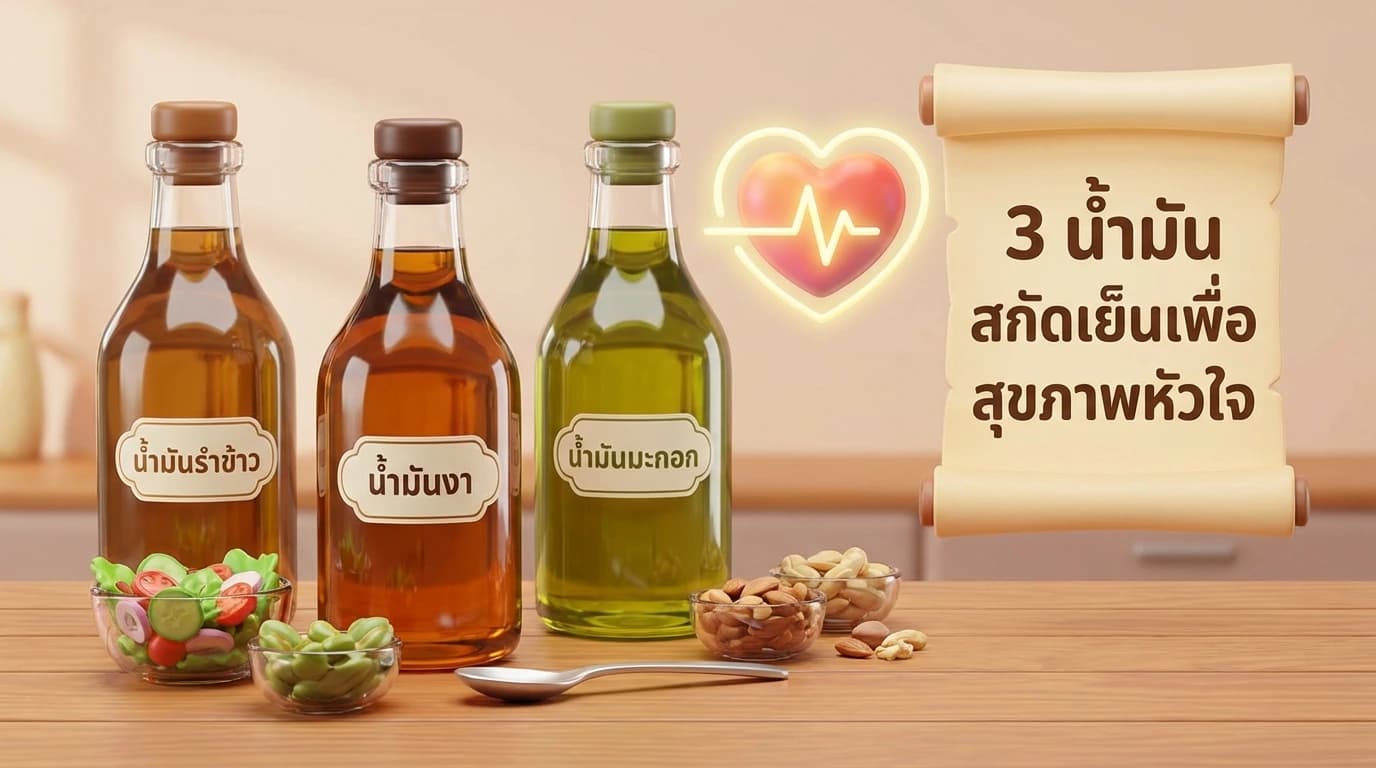น้ำมันสกัดเย็น 3 ชนิดที่ควรรู้จัก — กินอย่างไรให้หัวใจแข็งแรง