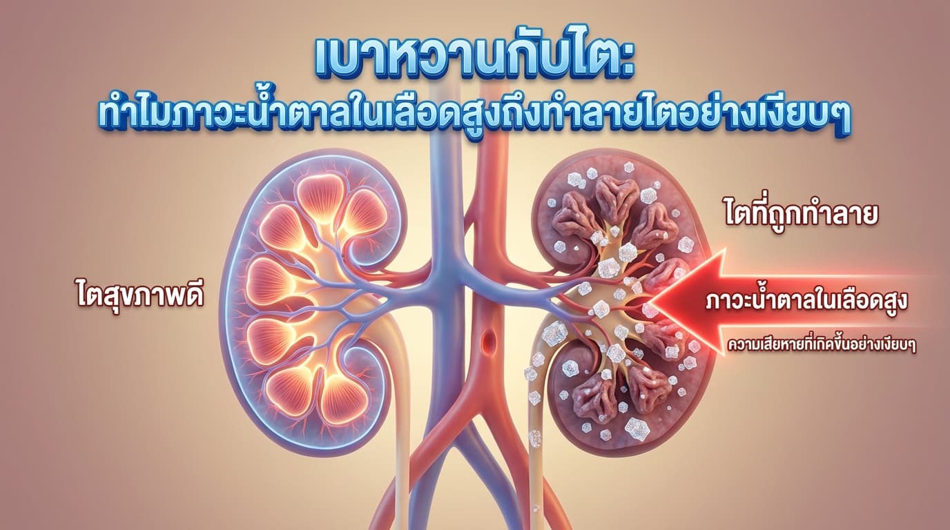 เบาหวานกับไต — ทำไมน้ำตาลในเลือดสูงทำลายไตอย่างเงียบๆ
