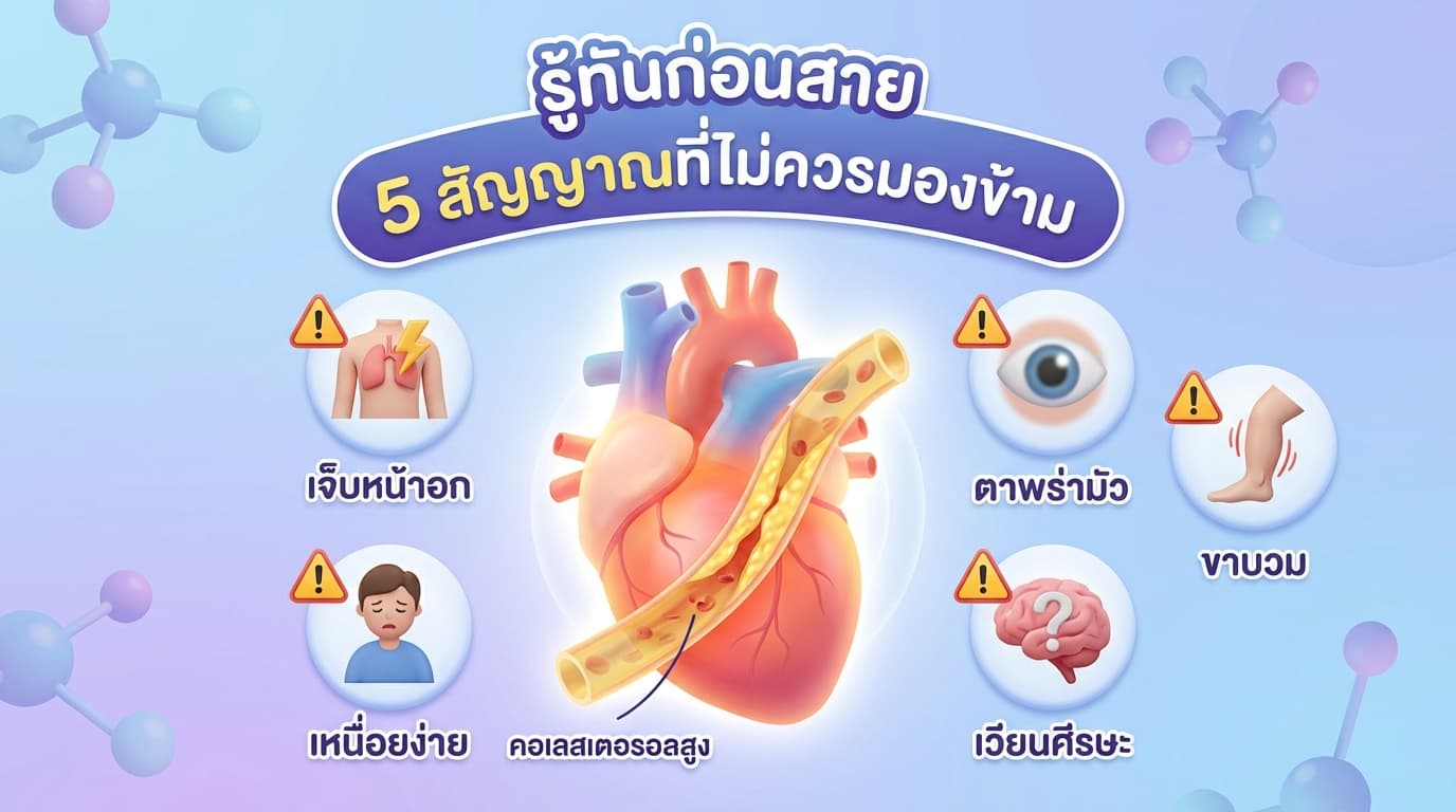 ไขมันในเลือดสูง รู้ทันก่อนสาย — 5 สัญญาณที่คุณไม่ควรมองข้าม